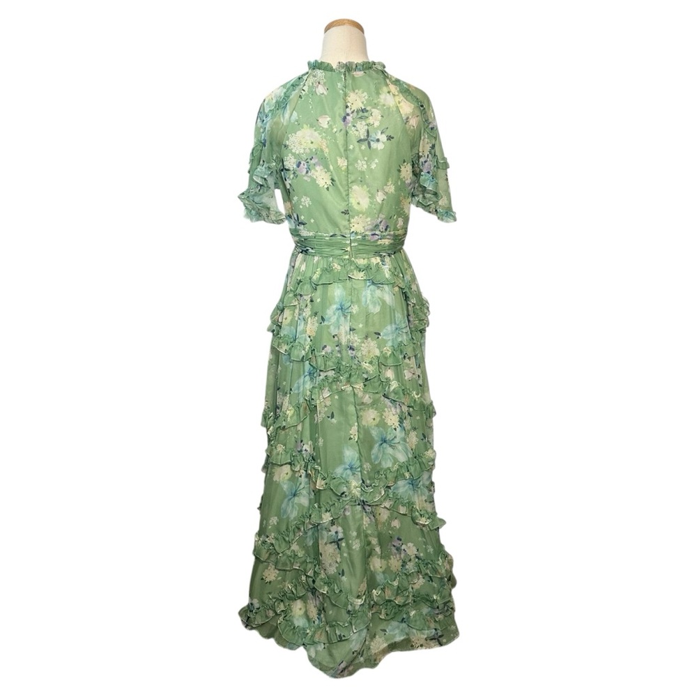 Mac Duggal Green Floral Maxi Dress - Picture 9 of 14